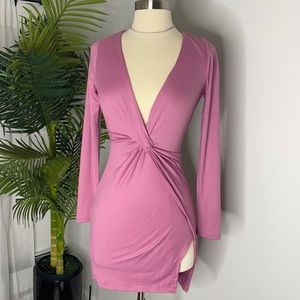 Mini Fashion Nova Knot Pink Dress